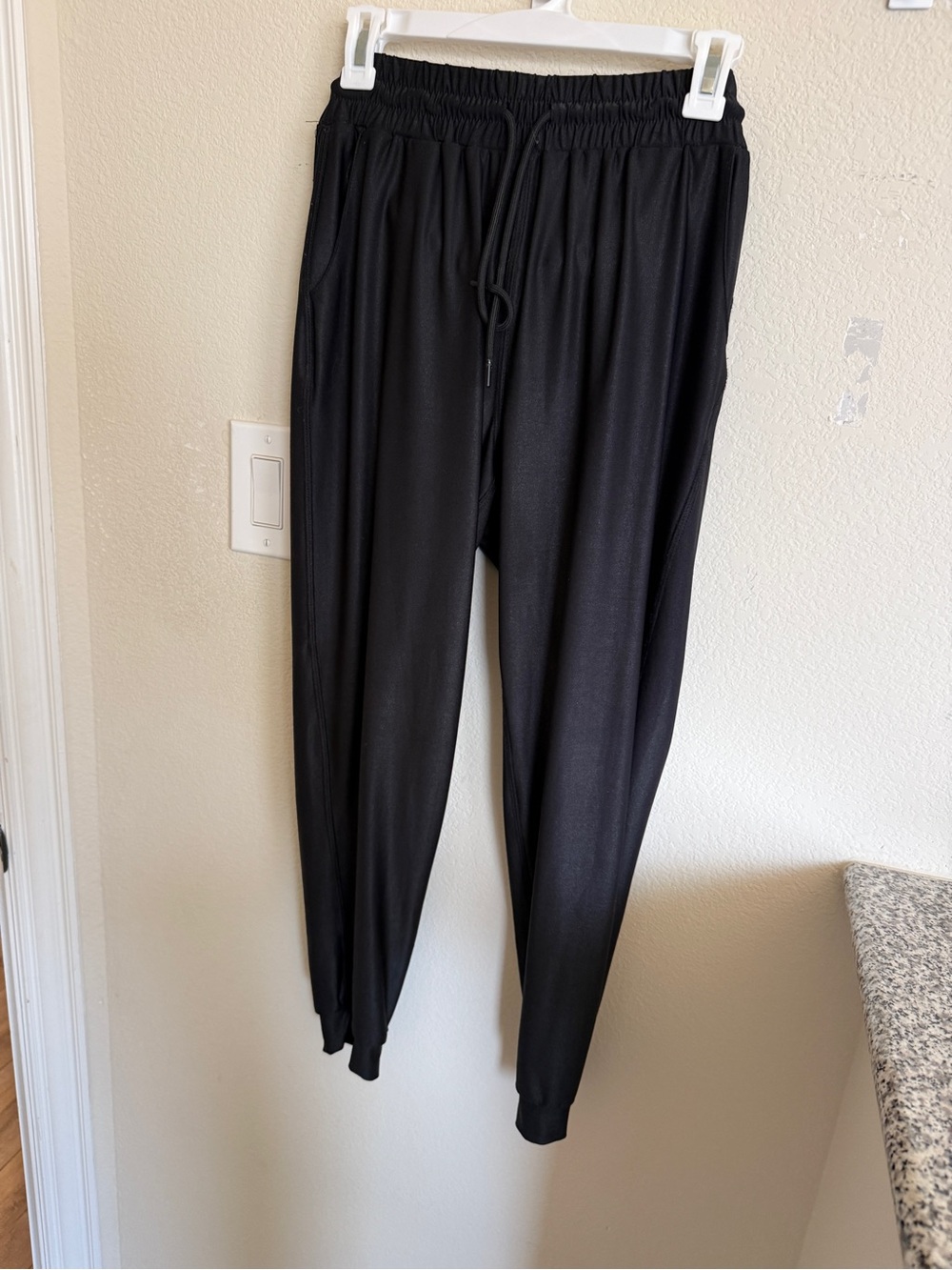 Black Jogger Pants - Casual Drawstring Tapered Fit